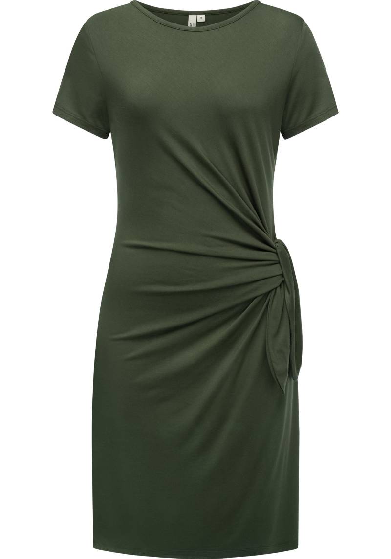 Ragwear Shirtkleid "Knotta" Ohne Tasche Kurzarm Sommerkleid mit seitlichem Bindeband von Ragwear