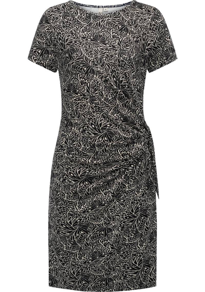 Ragwear Shirtkleid "Knotta Print" Ohne Tasche Kurzarm Sommerkleid mit seitlichem Bindeband von Ragwear
