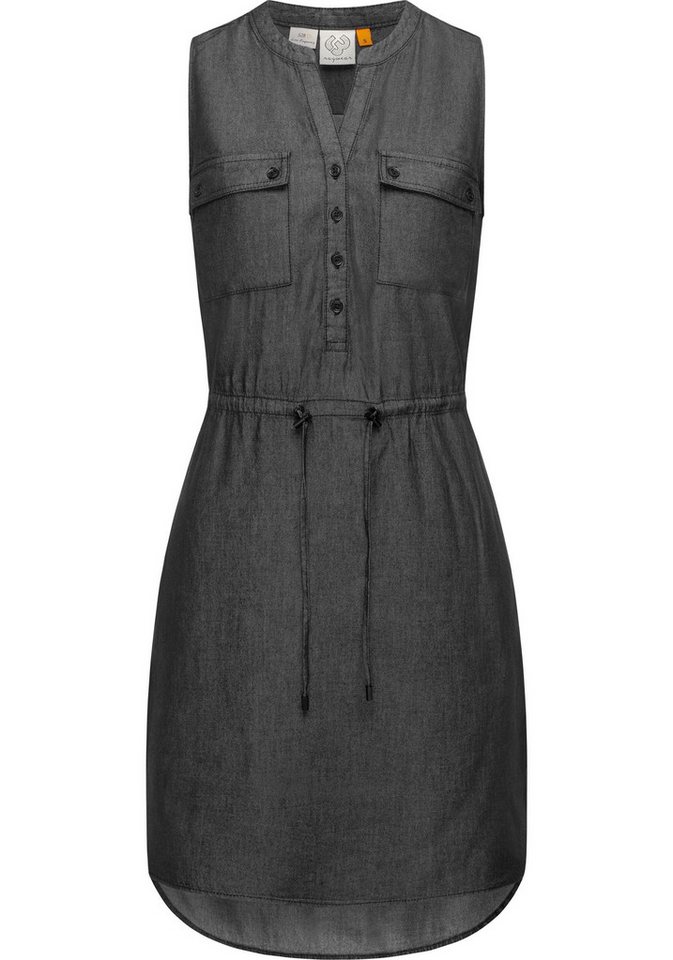 Ragwear Shirtkleid Roisin Denim stylisches Sommerkleid mit Bindeband von Ragwear
