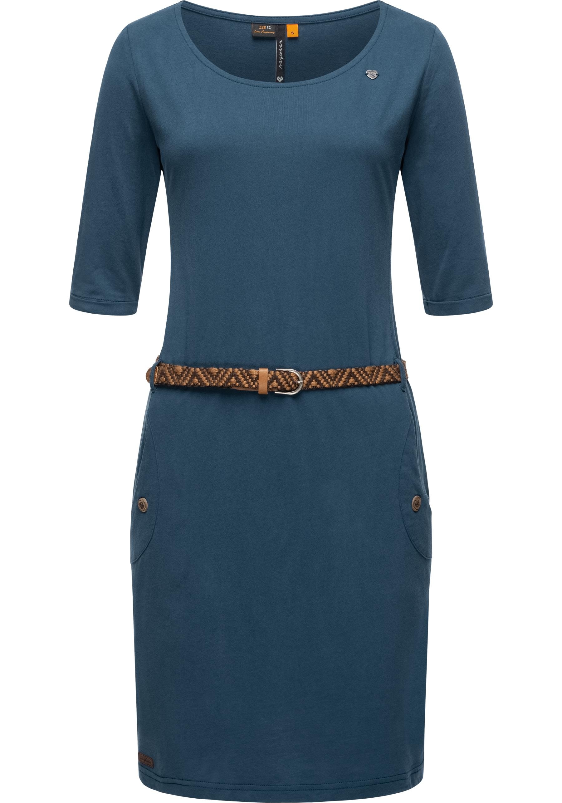 Ragwear Shirtkleid "Tannya Solid" 2 Stk. tlg. Eingrifftaschen stylisches Damenkleid mit Gürtel von Ragwear