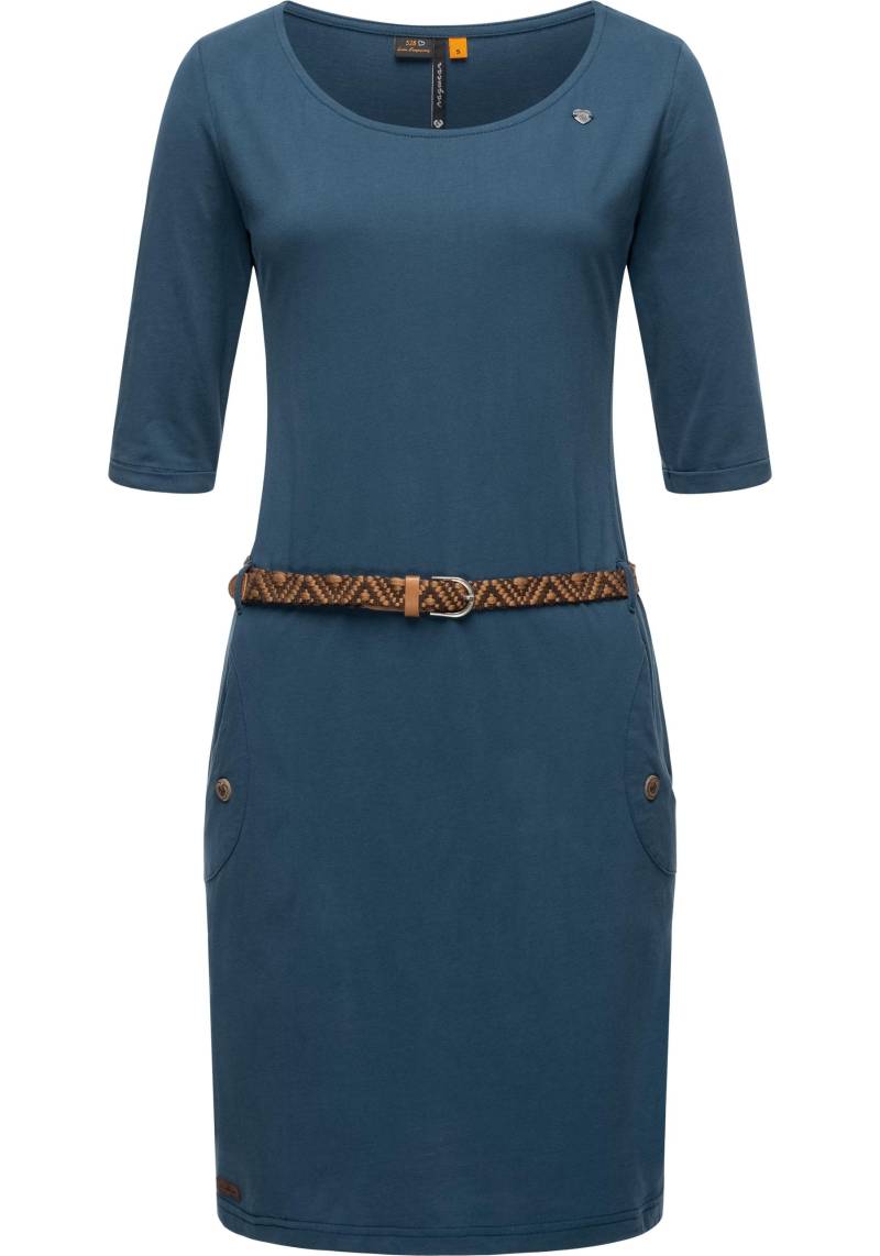 Ragwear Shirtkleid "Tannya Solid" 2 Stk. tlg. Eingrifftaschen stylisches Damenkleid mit Gürtel von Ragwear