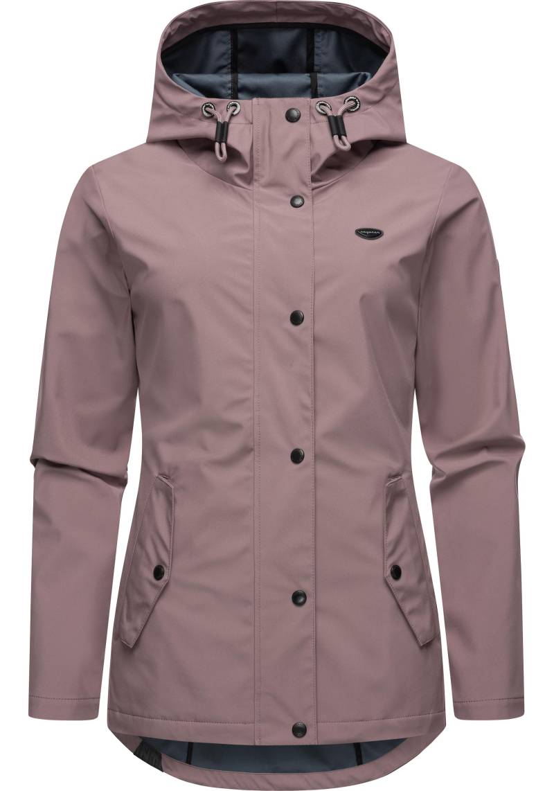 Ragwear Softshelljacke "Margge Shell" mit Kapuze wasserdichte Damen Übergangsjacke mit großer Kapuze von Ragwear