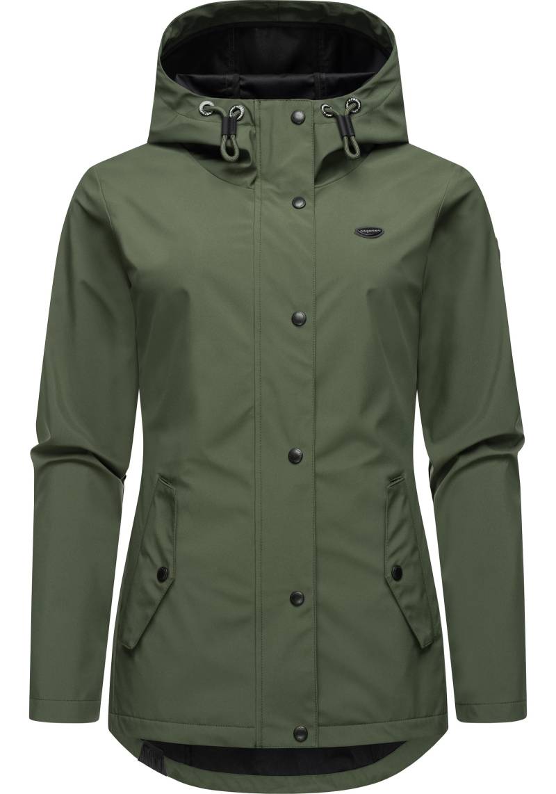Ragwear Softshelljacke "Margge Shell" mit Kapuze wasserdichte Damen Übergangsjacke mit großer Kapuze von Ragwear