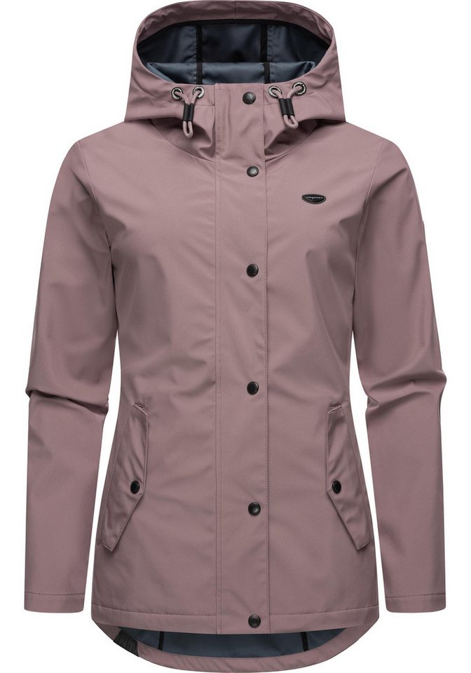 Ragwear Softshelljacke Margge Shell wasserdichte Damen Übergangsjacke mit großer Kapuze von Ragwear