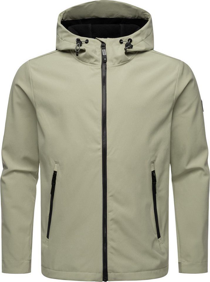 Ragwear Softshelljacke Shellwie Warm wasserdichte Herren Übergangsjacke mit großer Kapuze von Ragwear