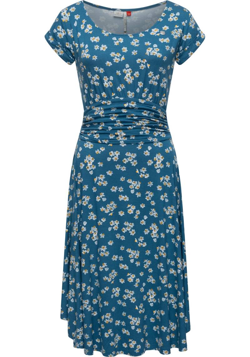 Ragwear Sommerkleid "Ivone" Ohne Taschen leichtes Jersey-Kleid mit stylischer Raffung von Ragwear