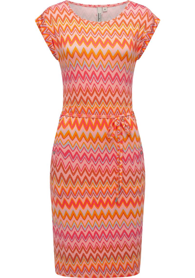 Ragwear Sommerkleid "Taggien Print" Eingrifftaschen Leichtes, bequemes Midikleid mit Muster von Ragwear