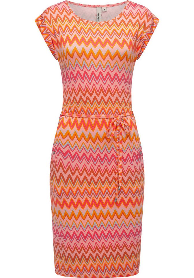 Ragwear Sommerkleid Taggien Print Leichtes, bequemes Midikleid mit Muster von Ragwear