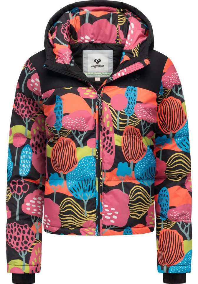 Ragwear Steppjacke Amazze Print Wasserdichte gemusterte Damen Jacke für den Winter von Ragwear