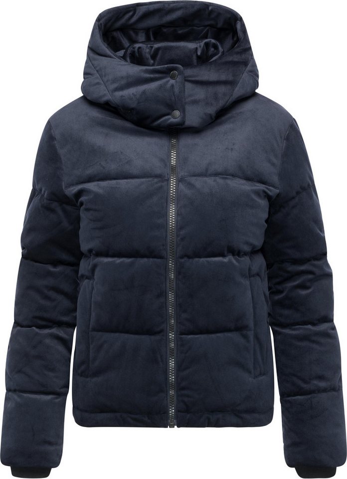 Ragwear Steppjacke Roobie Velvet YOUMODO Gesteppte Winterjacke in Samtoptik mit Kapuze von Ragwear