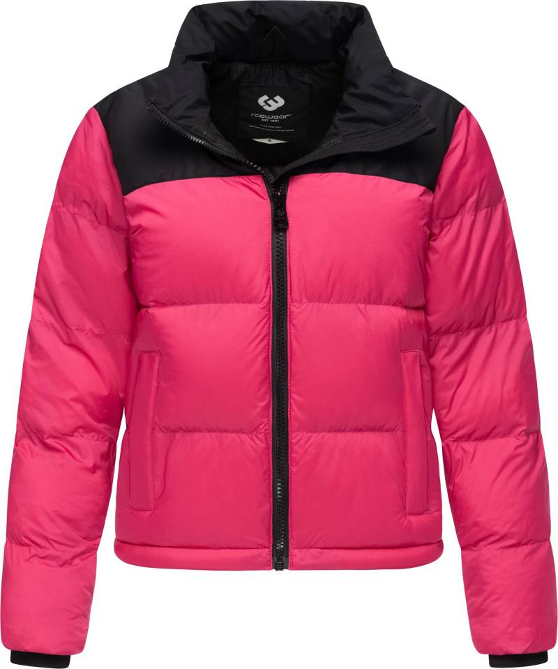 Ragwear Steppjacke "Serah" ohne Kapuze stylische Damen Winterjacke im Colourblocking-Design von Ragwear