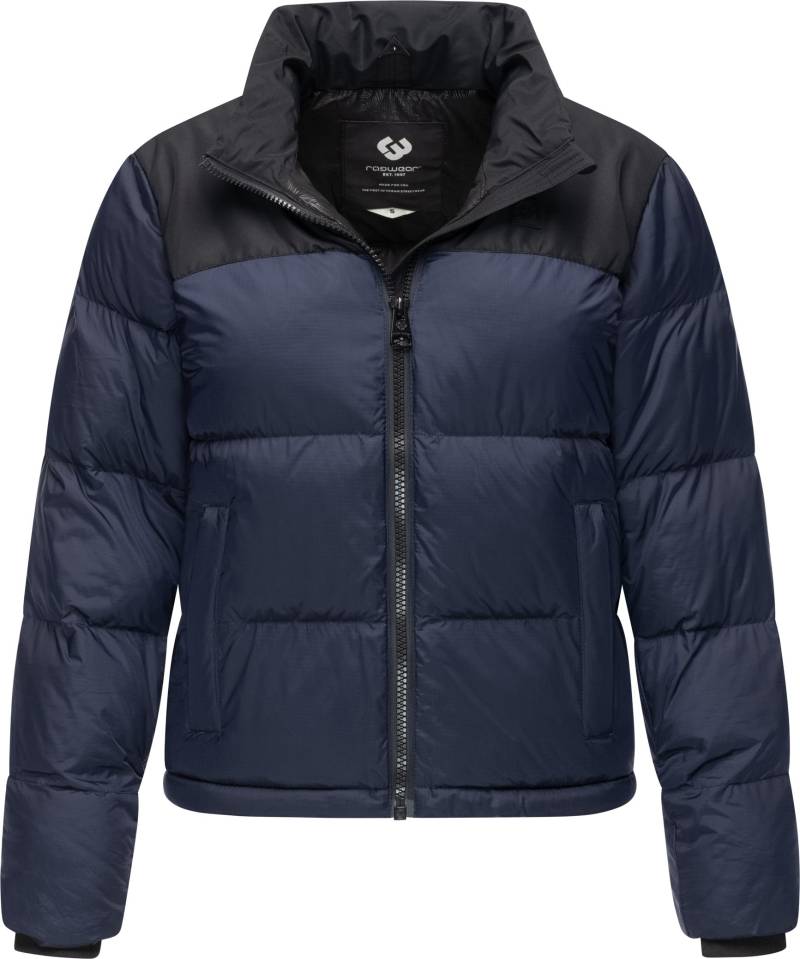 Ragwear Steppjacke "Serah" ohne Kapuze stylische Damen Winterjacke im Colourblocking-Design von Ragwear