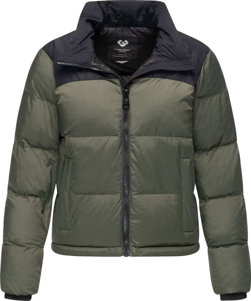 Ragwear Steppjacke "Serah" ohne Kapuze stylische Damen Winterjacke im Colourblocking-Design von Ragwear
