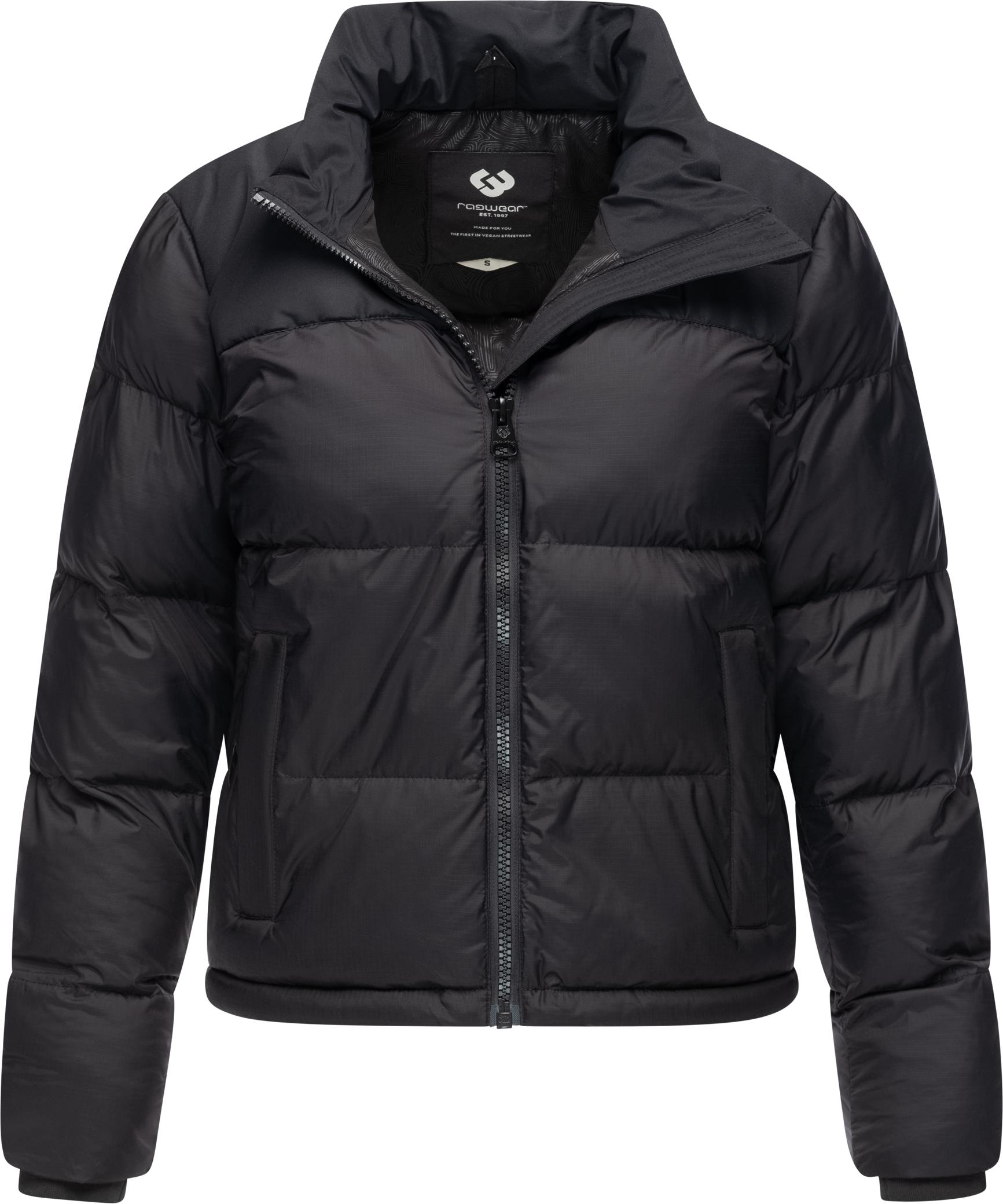 Ragwear Steppjacke "Serah" ohne Kapuze stylische Damen Winterjacke im Colourblocking-Design von Ragwear