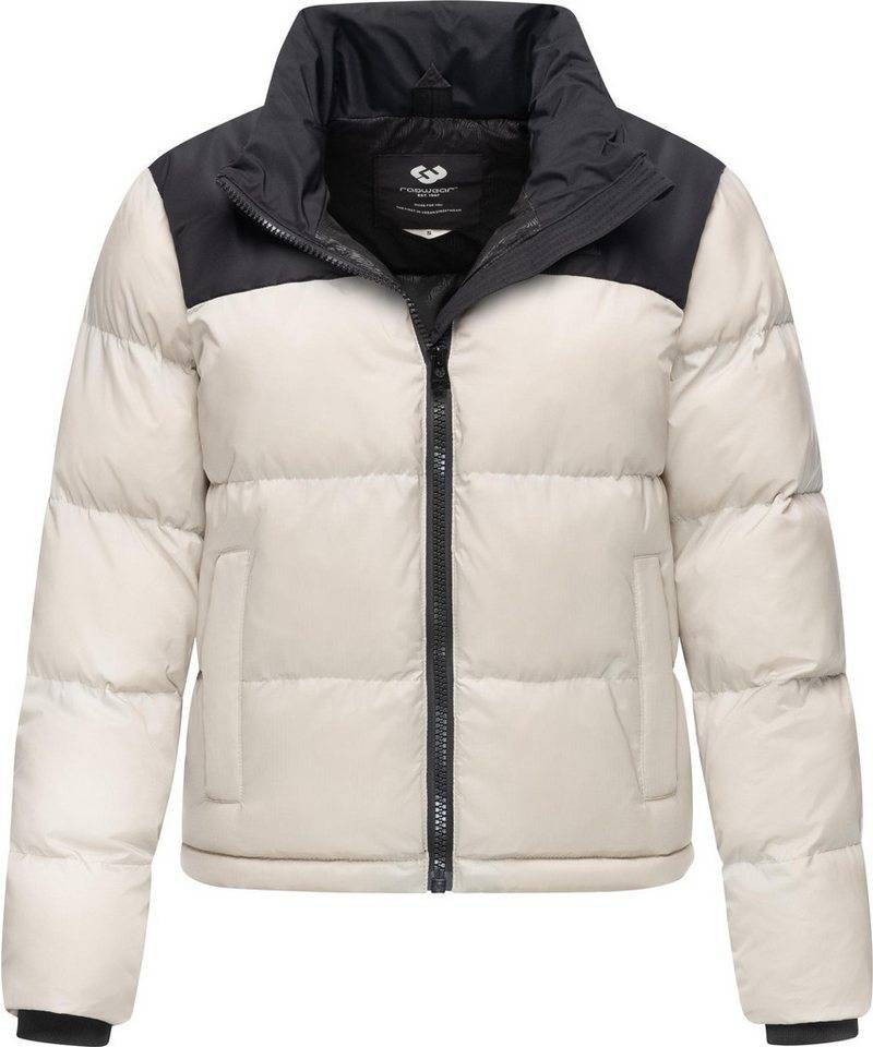 Ragwear Steppjacke Serah stylische Damen Winterjacke im Colourblocking-Design von Ragwear