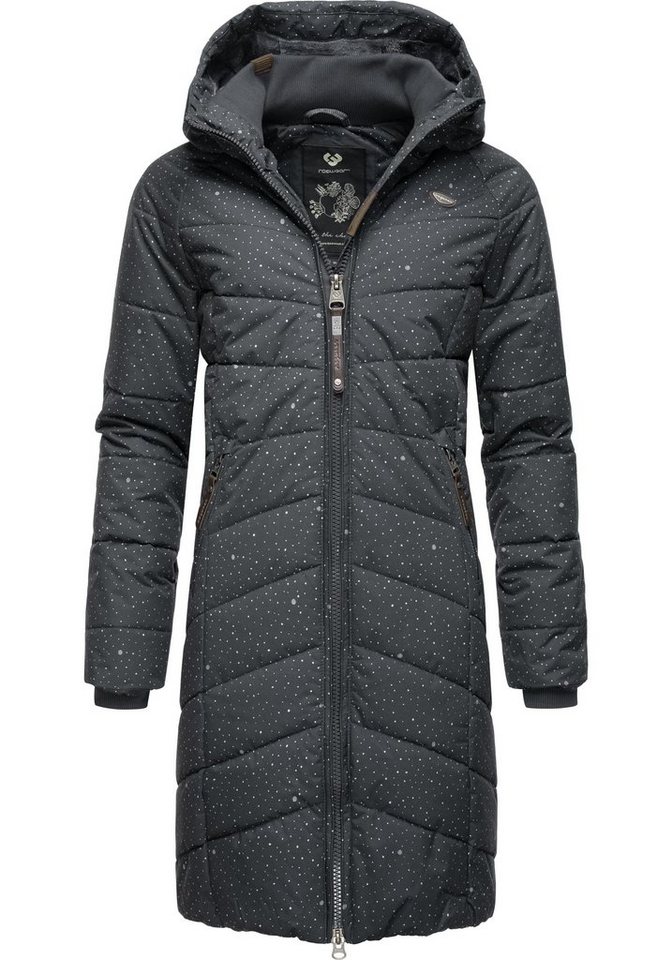 Ragwear Steppmantel Dizzie Coat Print stylischer, gesteppter Winterparka mit Kapuze von Ragwear