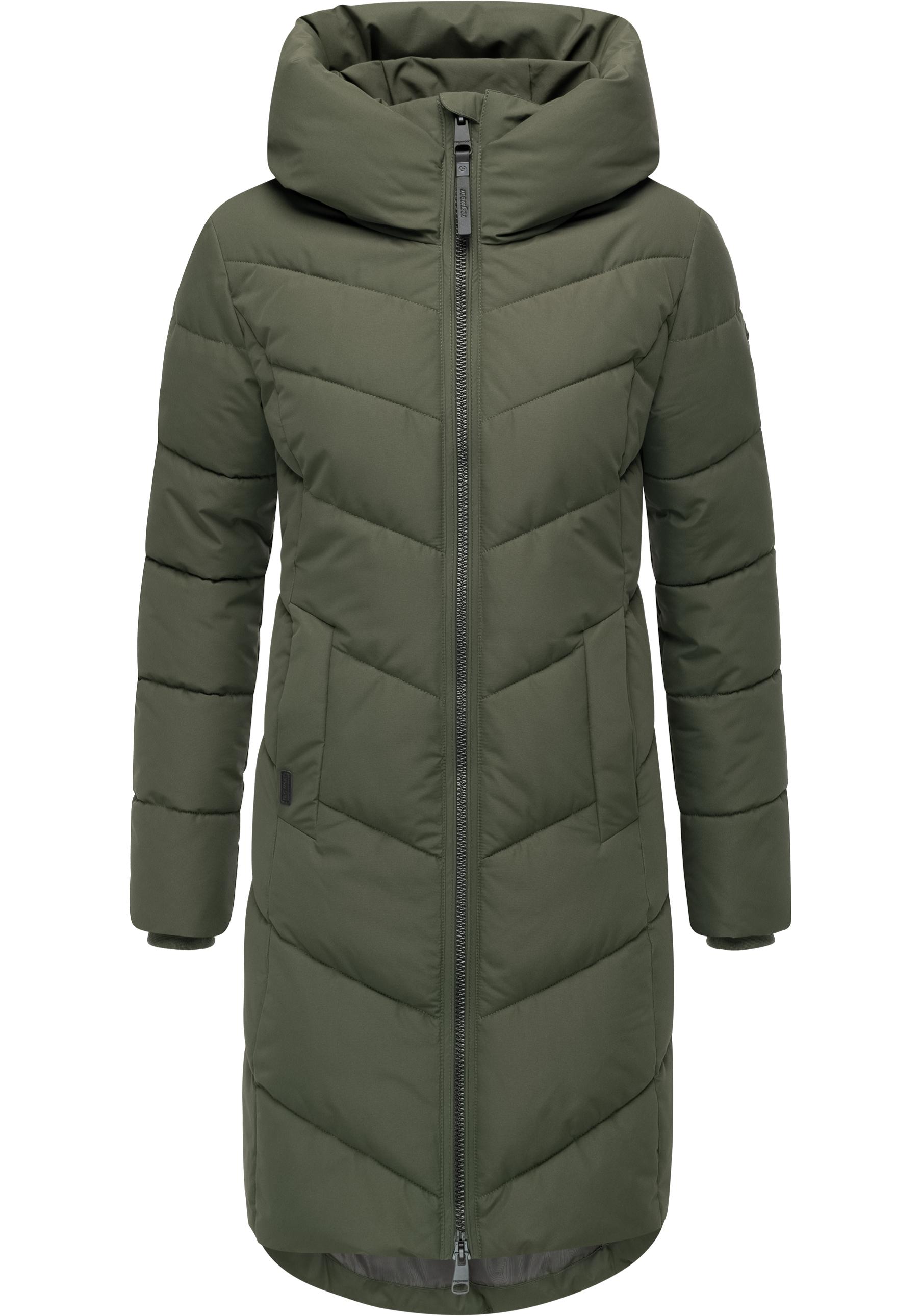 Ragwear Steppmantel "Natalin YOUMODO" Warmer Damen Wintermantel mit V-Steppung und Kapuze von Ragwear