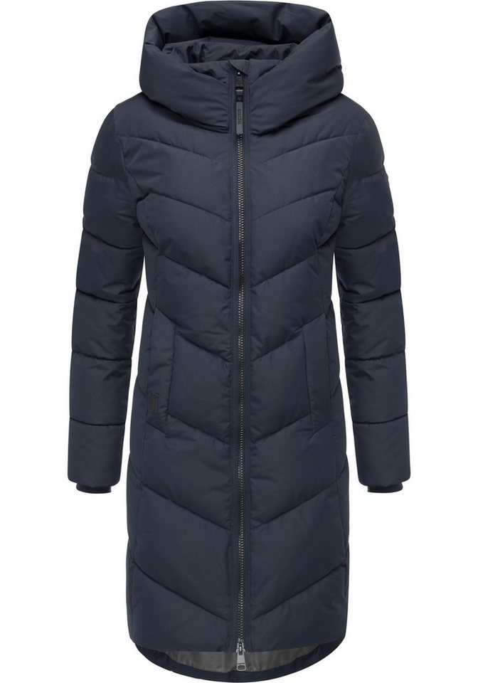 Ragwear Steppmantel Natalin YOUMODO Warmer Damen Wintermantel mit V-Steppung und Kapuze von Ragwear