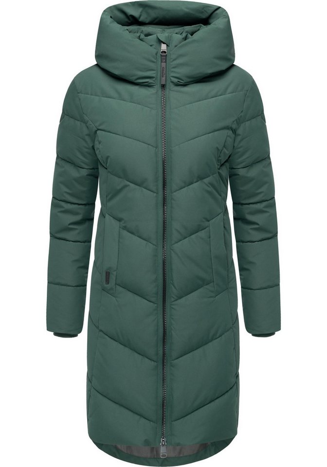 Ragwear Steppmantel Natalin YOUMODO Warmer Damen Wintermantel mit V-Steppung und Kapuze von Ragwear