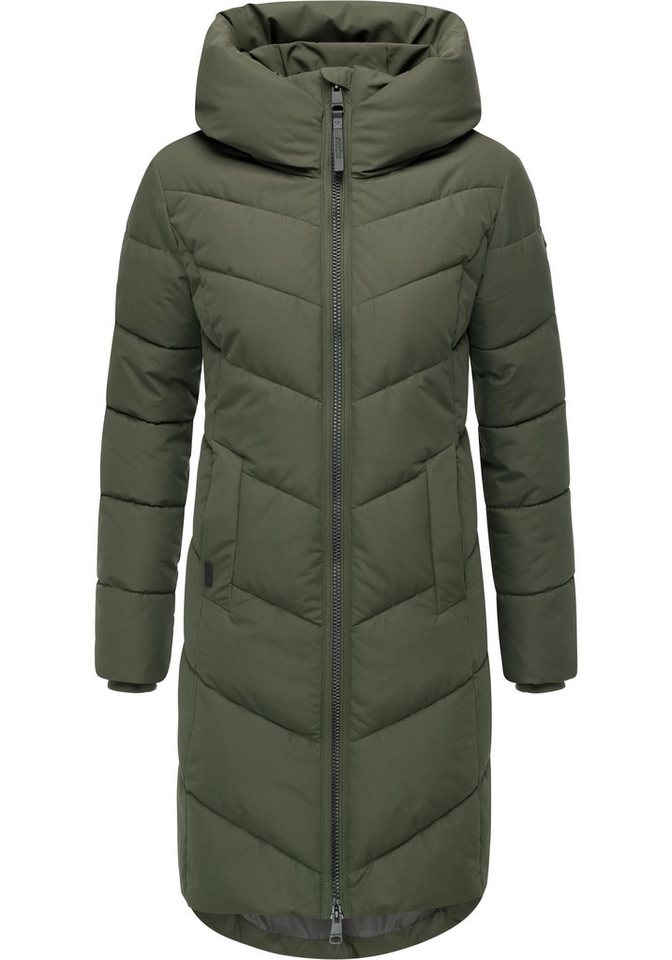 Ragwear Steppmantel Natalin YOUMODO Warmer Damen Wintermantel mit V-Steppung und Kapuze von Ragwear
