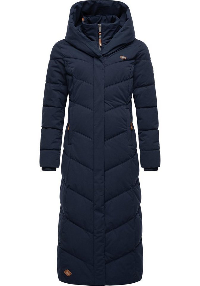 Ragwear Steppmantel Natalka Extralong Gesteppter Damen Mantel mit Kapuze von Ragwear