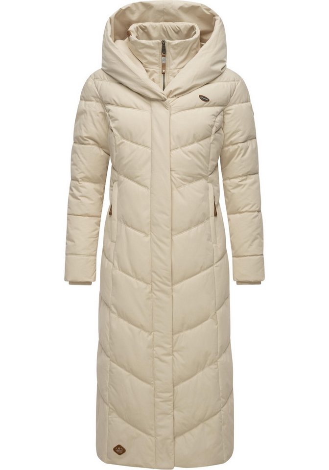 Ragwear Steppmantel Natalka Extralong Gesteppter Damen Mantel mit Kapuze von Ragwear