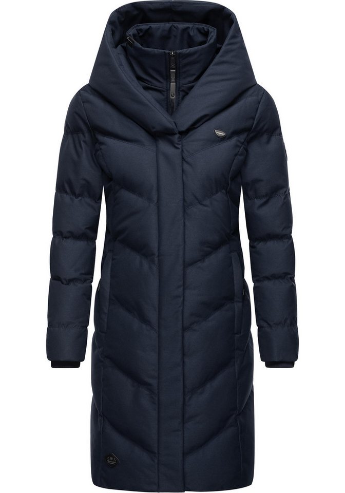 Ragwear Steppmantel Natalka Melange wasserdichter Damen Wintermantel mit gefütterter Kapuze von Ragwear