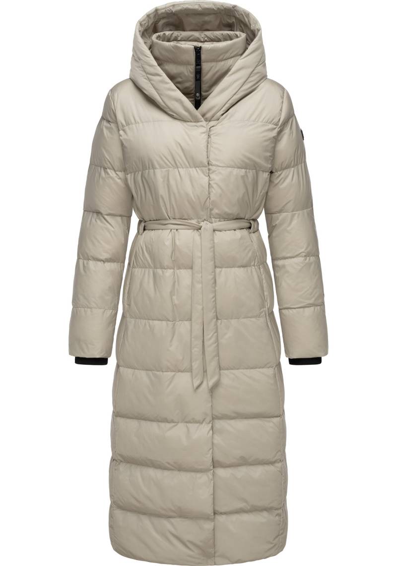 Ragwear Steppmantel "Niara Long" Gesteppter langer Damen Mantel mit Bindeband von Ragwear