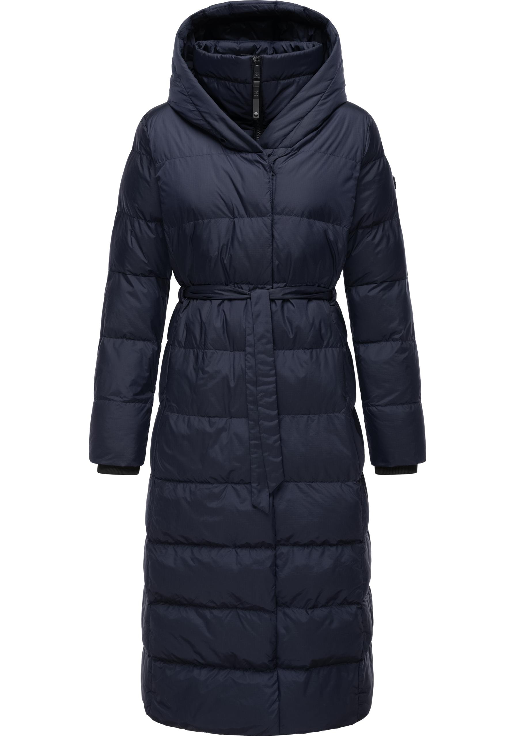 Ragwear Steppmantel "Niara Long" Gesteppter langer Damen Mantel mit Bindeband von Ragwear
