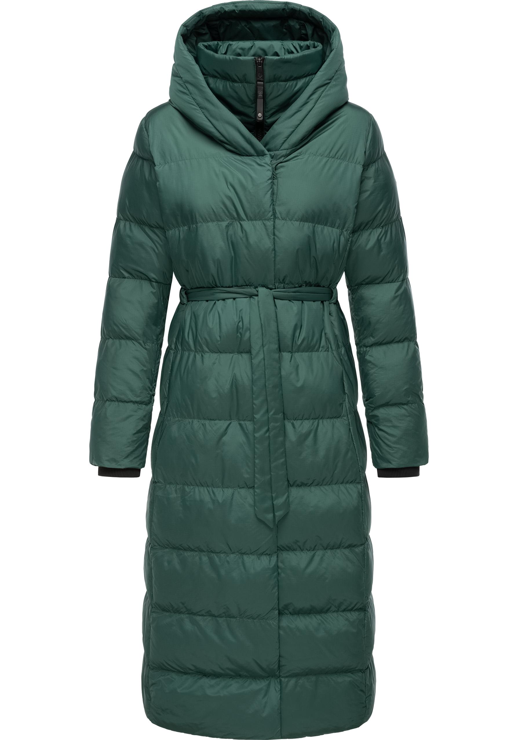 Ragwear Steppmantel "Niara Long" Gesteppter langer Damen Mantel mit Bindeband von Ragwear
