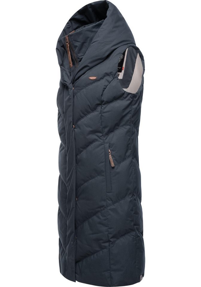 Ragwear Steppweste Natalka Vest stylische, gesteppte Winterweste mit gefütterter Kapuze von Ragwear