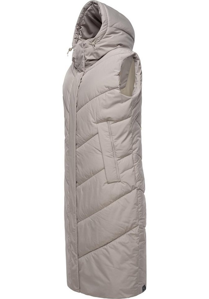 Ragwear Steppweste Suminka Vest Wasserdichte, lange Damen Winterweste von Ragwear