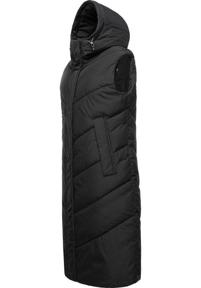 Ragwear Steppweste Suminka Vest Wasserdichte, lange Damen Winterweste von Ragwear