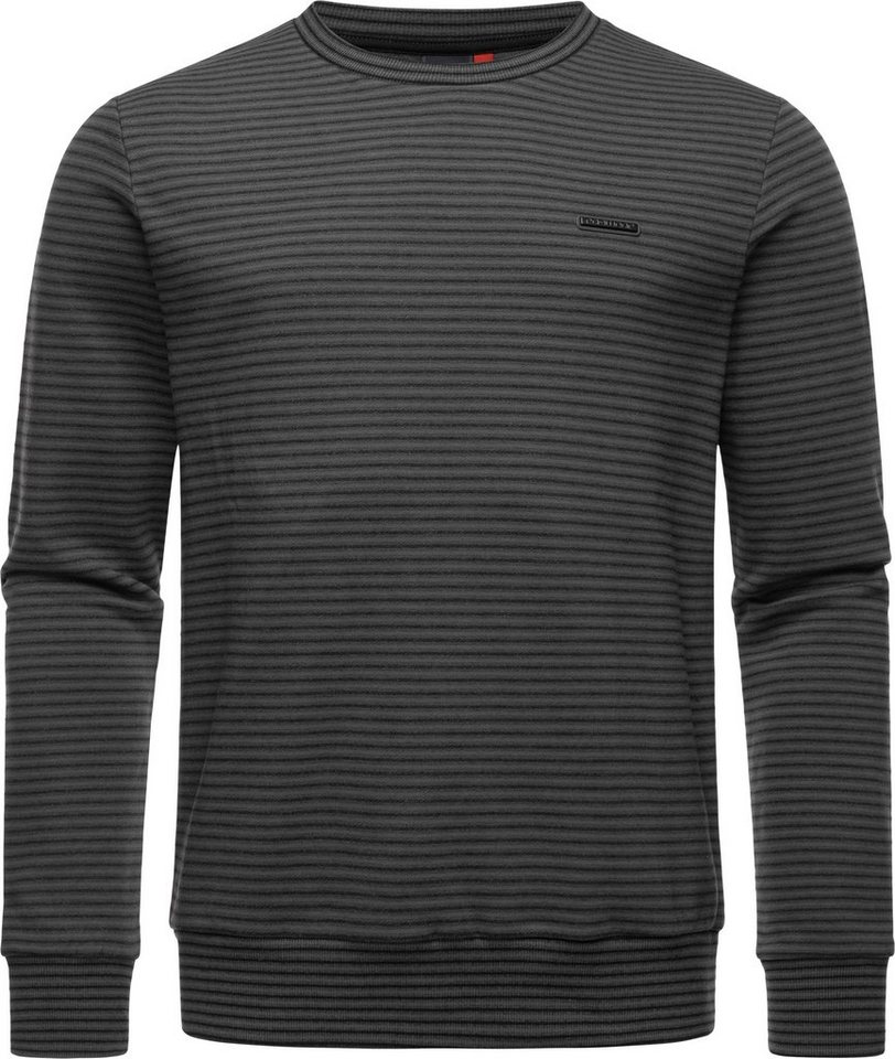 Ragwear Streifenpullover Geron stylischer Herren Sweatpullover mit Rippbündchen von Ragwear