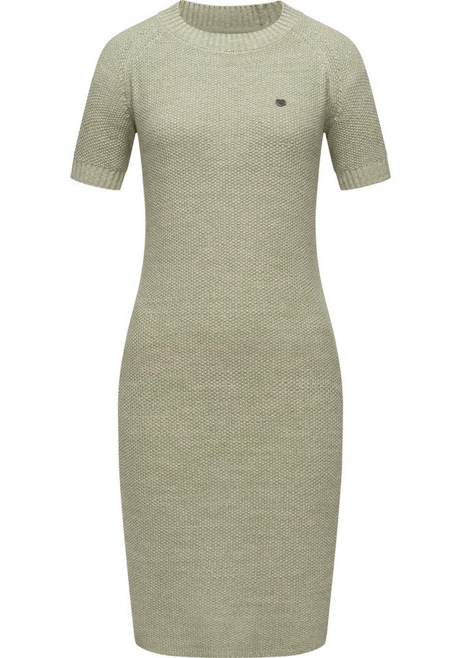 Ragwear Strickkleid Kolya kurzärmliges Damen Midikleid in Strickoptik von Ragwear