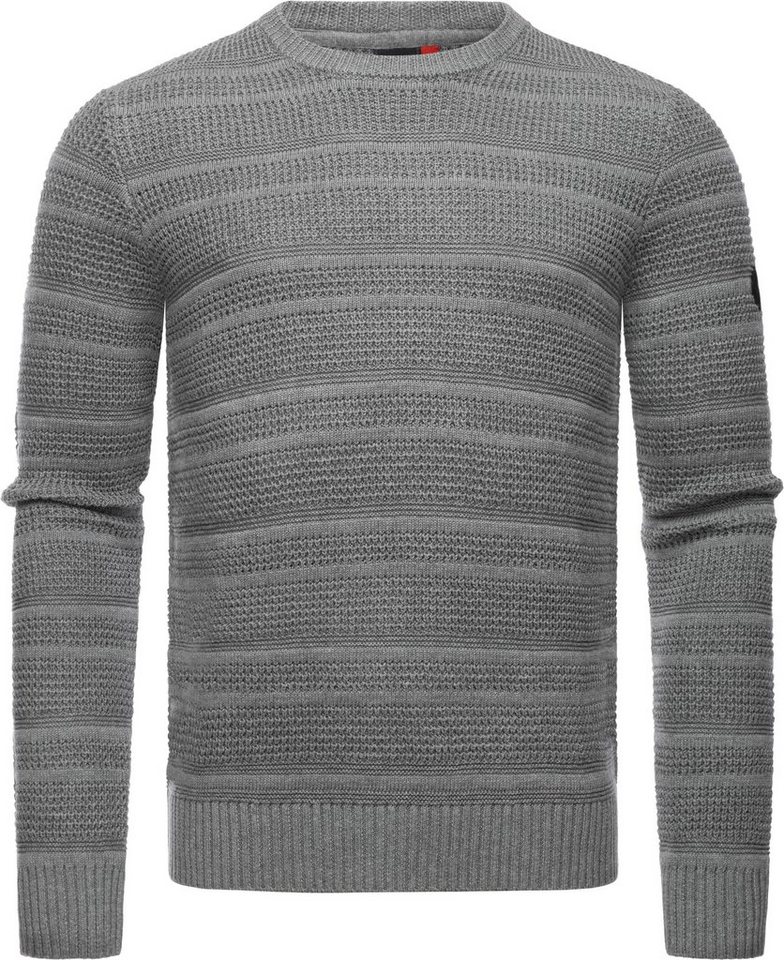 Ragwear Strickpullover Gabrel stylischer Herren Sweatpullover mit Rippbündchen von Ragwear