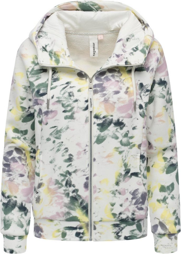 Ragwear Sweatjacke Fllawia Print modische Damen Zip-Jacke mit Allover-Print von Ragwear