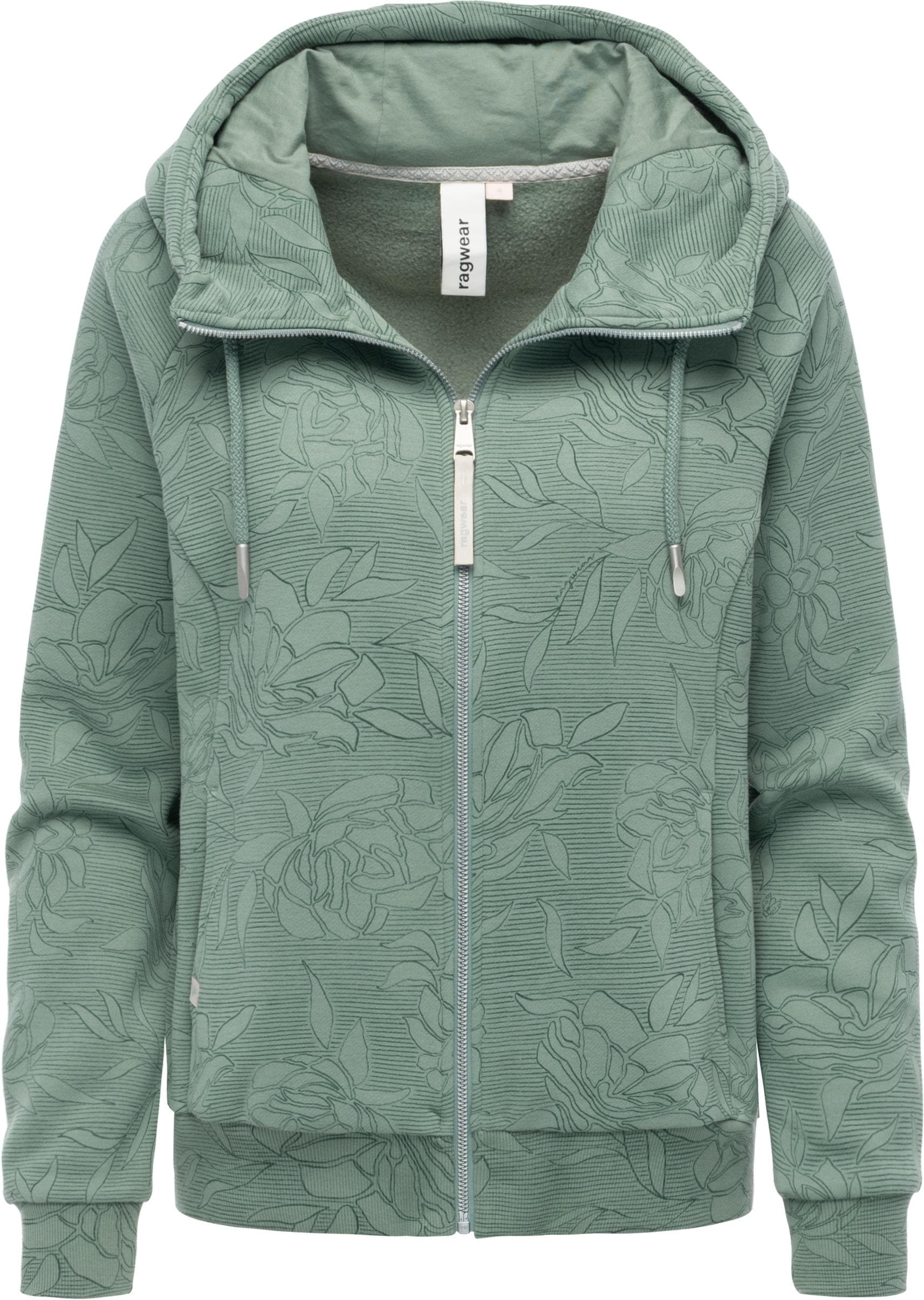 Ragwear Sweatjacke "Fllawia Print" modische Damen Zip-Jacke mit Allover-Print von Ragwear