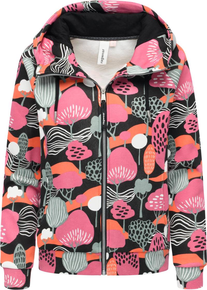 Ragwear Sweatjacke "Fllawia Print" modische Damen Zip-Jacke mit Allover-Print von Ragwear