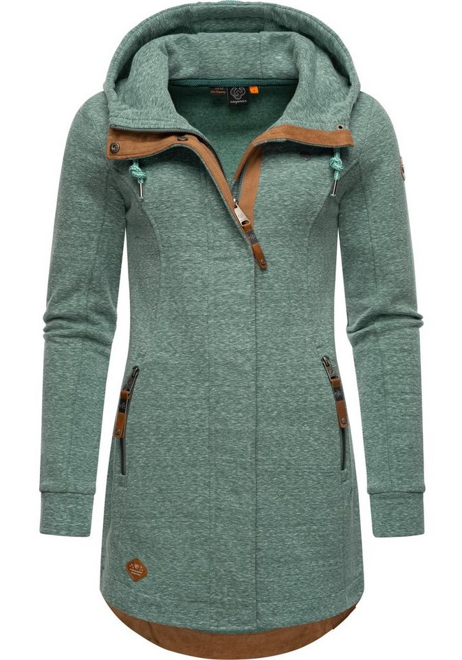 Ragwear Sweatjacke Letty Intl. Sportliche Kapuzenjacke mit Kunstleder-Elementen von Ragwear