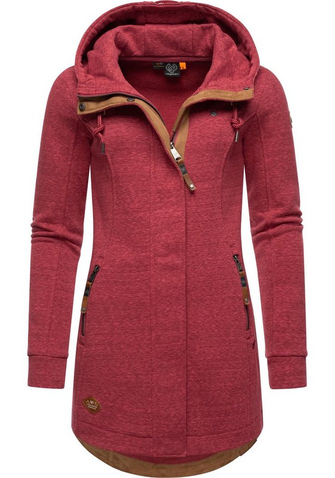 Ragwear Sweatjacke Letty Intl. Sportliche Kapuzenjacke mit Kunstleder-Elementen von Ragwear