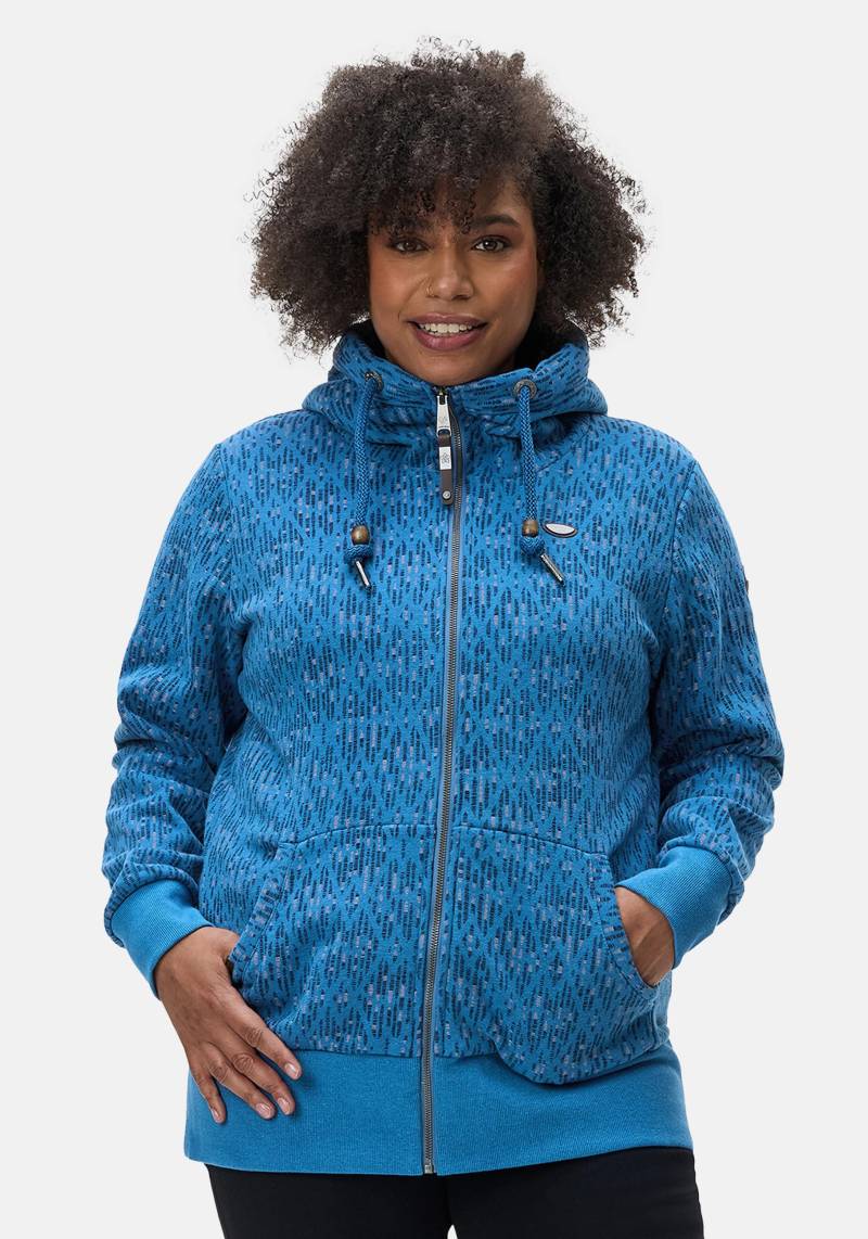 Ragwear Sweatjacke "Neska Print Zip Plus", Cooler Damen Zip-Hoodie mit Kapuze und Print von Ragwear