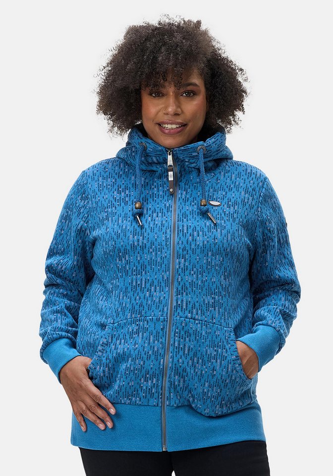 Ragwear Sweatjacke Neska Print Zip Plus Cooler Damen Zip-Hoodie mit Kapuze und Print von Ragwear