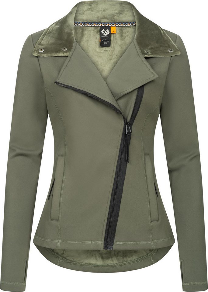 Ragwear Sweatjacke Saskie Modische Damen Kapuzenjacke mit kuschlig weichem Innenfutter von Ragwear