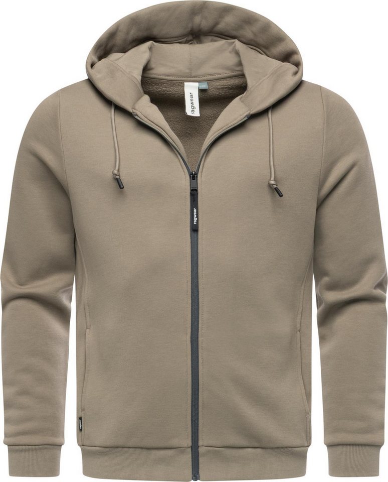 Ragwear Sweatjacke Wernons Weiche Herren Alltagsjacke mit verstellbarer Kapuze von Ragwear