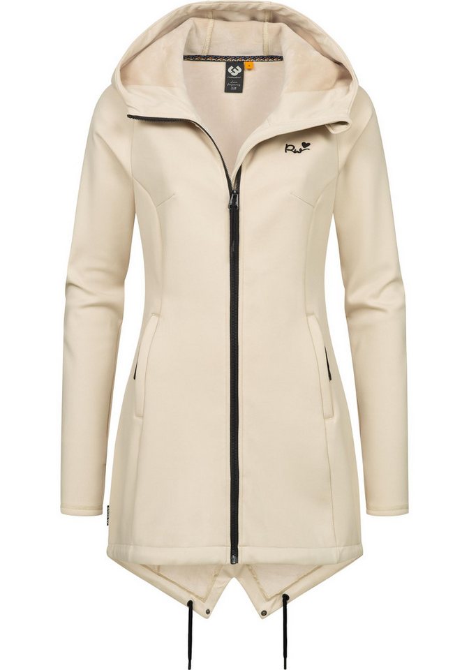 Ragwear Sweatjacke Wingi Sportliche Damen Kapuzenjacke mit kuschelig weichem Innenleben von Ragwear