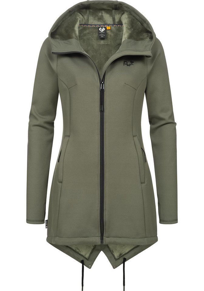 Ragwear Sweatjacke Wingi Sportliche Damen Kapuzenjacke mit kuschelig weichem Innenleben von Ragwear