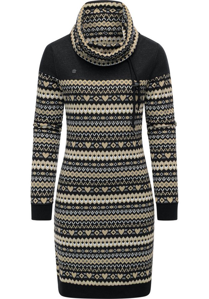 Ragwear Sweatkleid Chlloe Jacquard YOUMODO stylisches Langarmkleid mit verspieltem Print von Ragwear