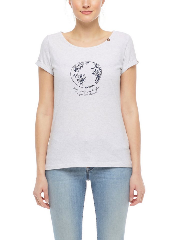 Ragwear T-Shirt Damen Florah Print A Organic, white, Größe S von Ragwear