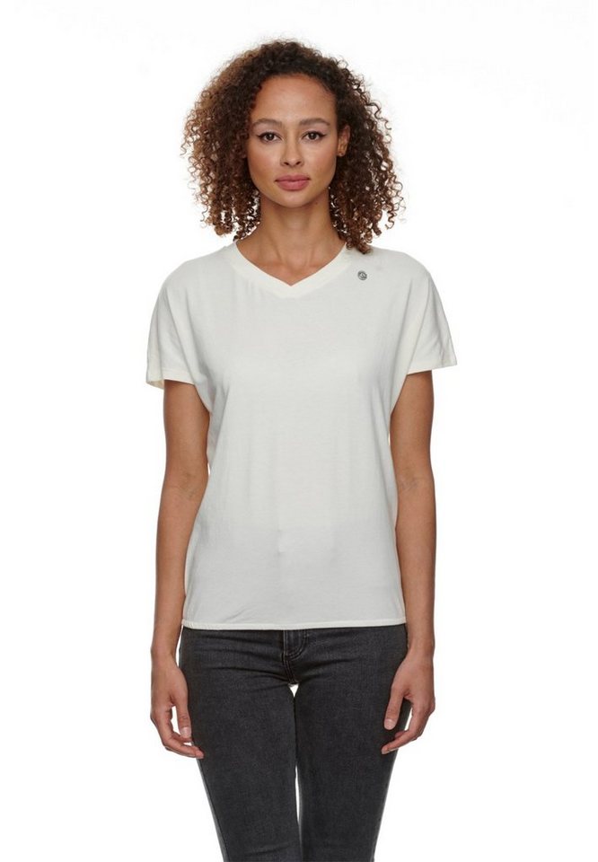 Ragwear T-Shirt Ragwear Damen T-Shirt ALMMA 2111-10028 Off White 7008 Wollweiß von Ragwear